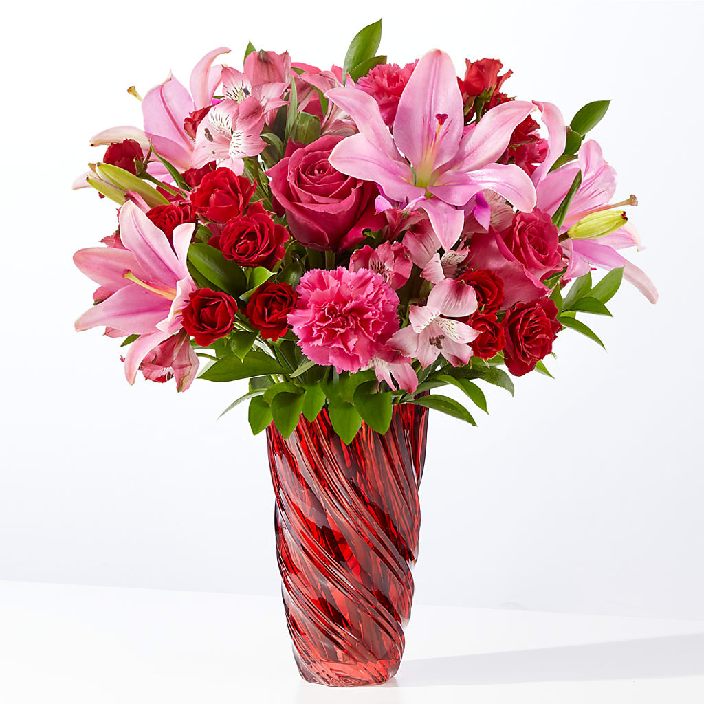 In Love Bouquet with Luxe Swirl Vase – BENNY'S FLOWERS, Norton VA