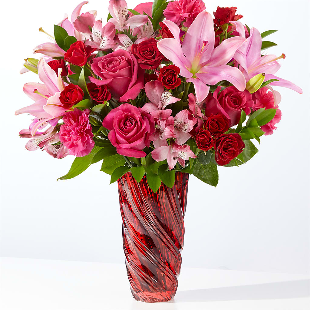 In Love Bouquet with Luxe Swirl Vase – BENNY'S FLOWERS, Norton VA