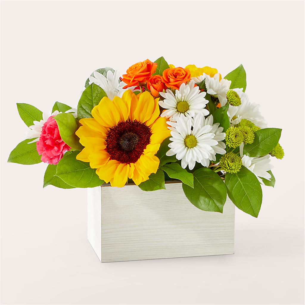 Sun-drenched Blooms Box Bouquet – BENNY'S FLOWERS, Norton VA