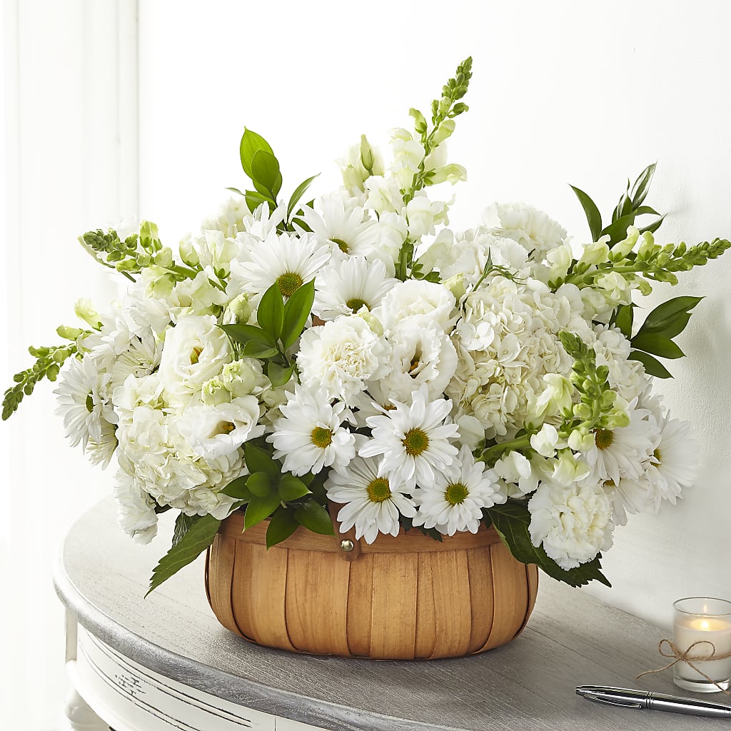 Pure Ivory Basket – BENNY'S FLOWERS, Norton VA
