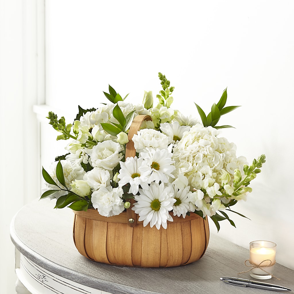 Pure Ivory Basket – BENNY'S FLOWERS, Norton VA