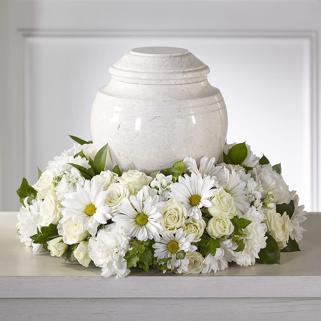 Ivory Gardens Cremation Adornment – BENNY'S FLOWERS, Norton VA