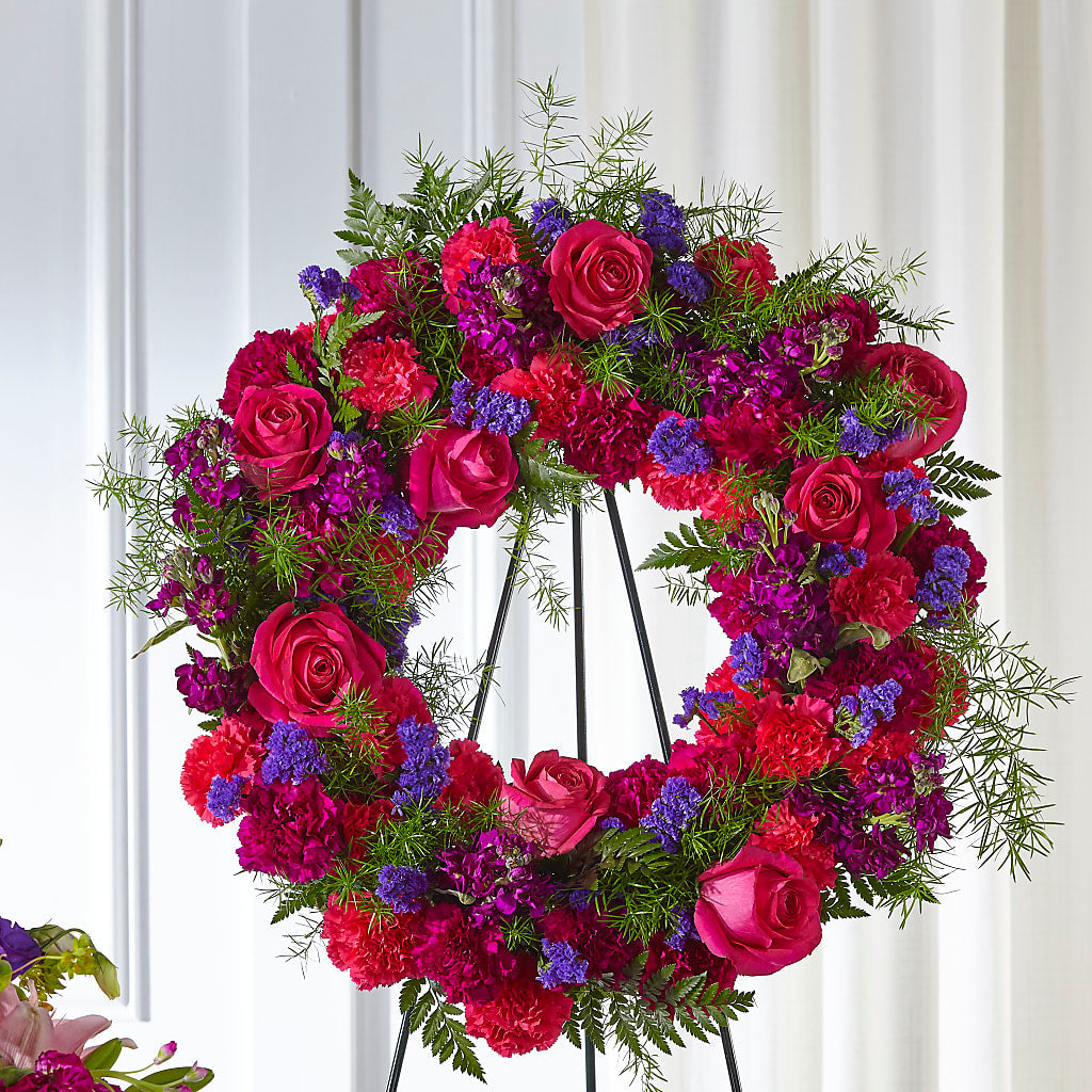 Calming Colors Wreath – BENNY'S FLOWERS, Norton VA