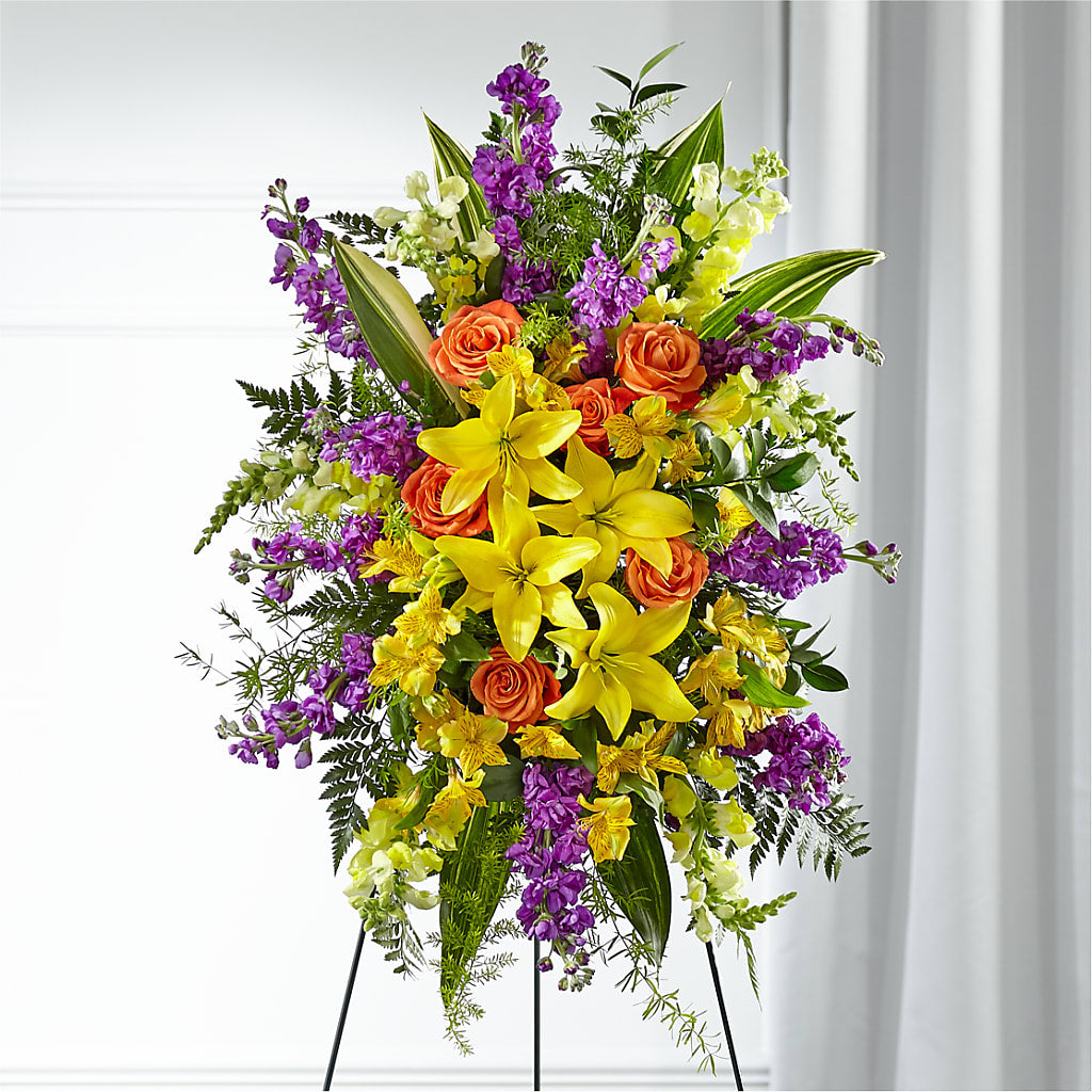 Thoughtful Prayers Standing Spray – BENNY'S FLOWERS, Norton VA