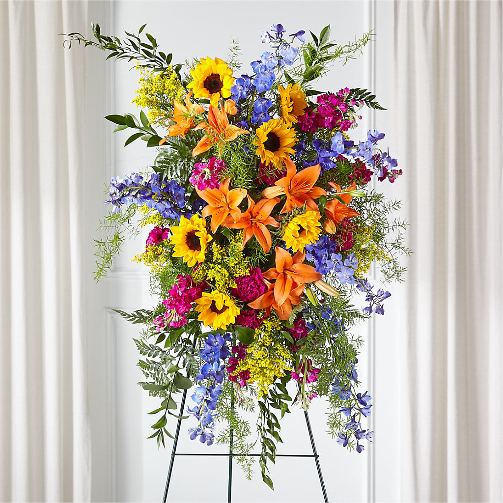 Sunlit Memories Standing Spray (Standard) – BENNY'S FLOWERS, Norton VA