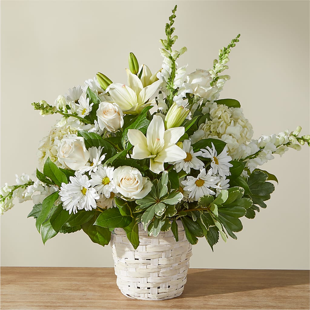 Ivory Elegance Floral Basket – BENNY'S FLOWERS, Norton VA