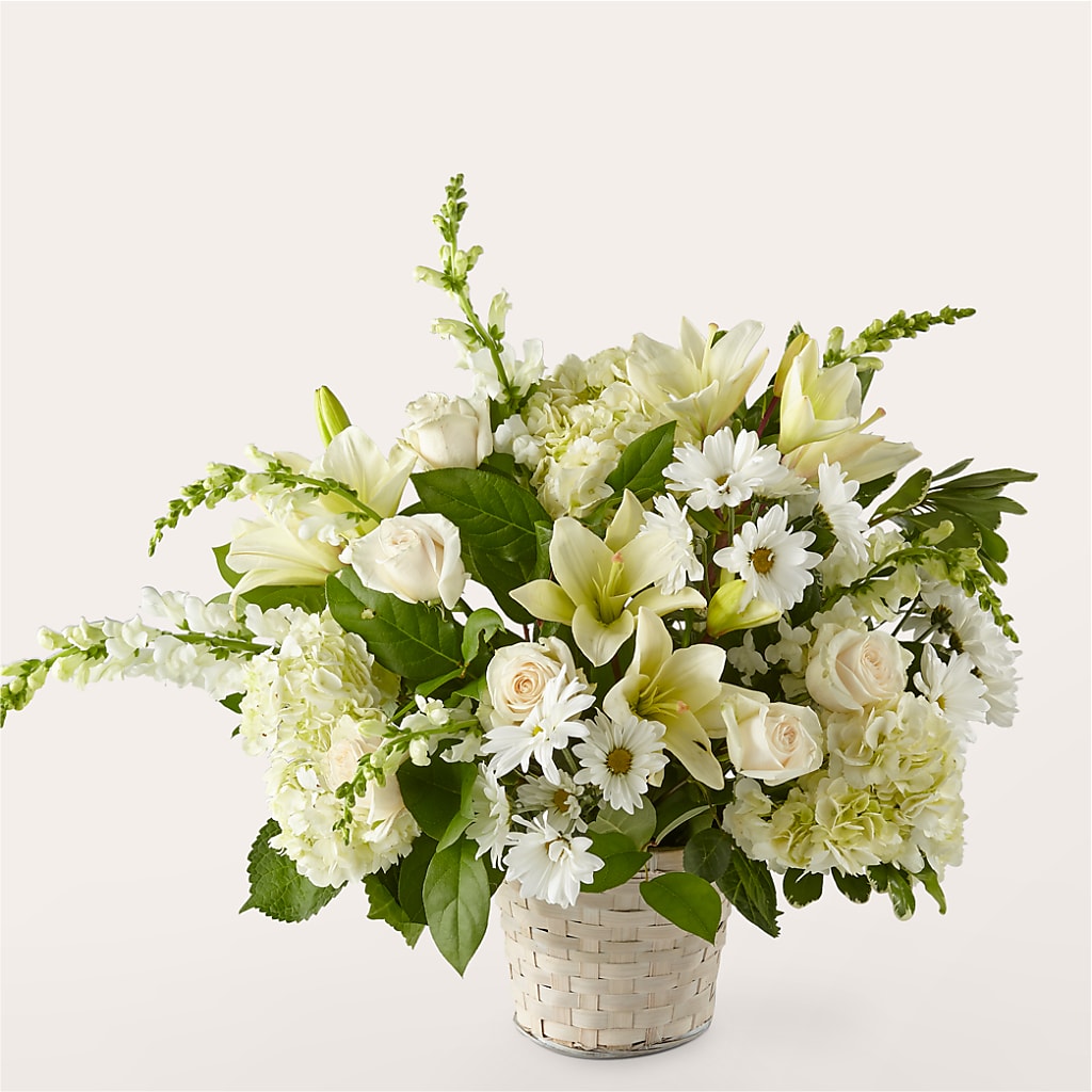 Ivory Elegance Floral Basket – BENNY'S FLOWERS, Norton VA