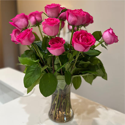 Long Stem Pink Rose Bouquet – BENNY'S FLOWERS, Norton VA