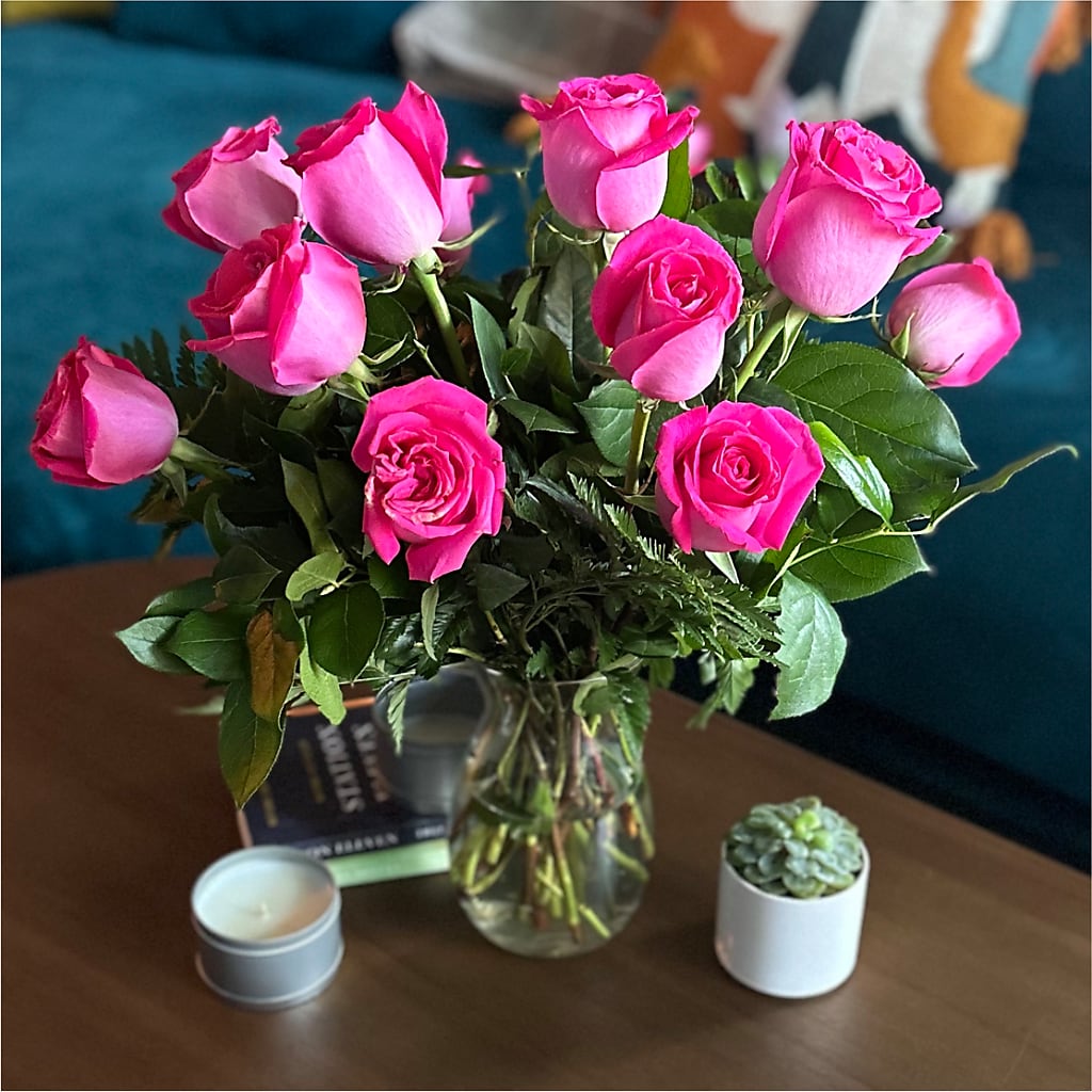 Long Stem Pink Rose Bouquet – BENNY'S FLOWERS, Norton VA