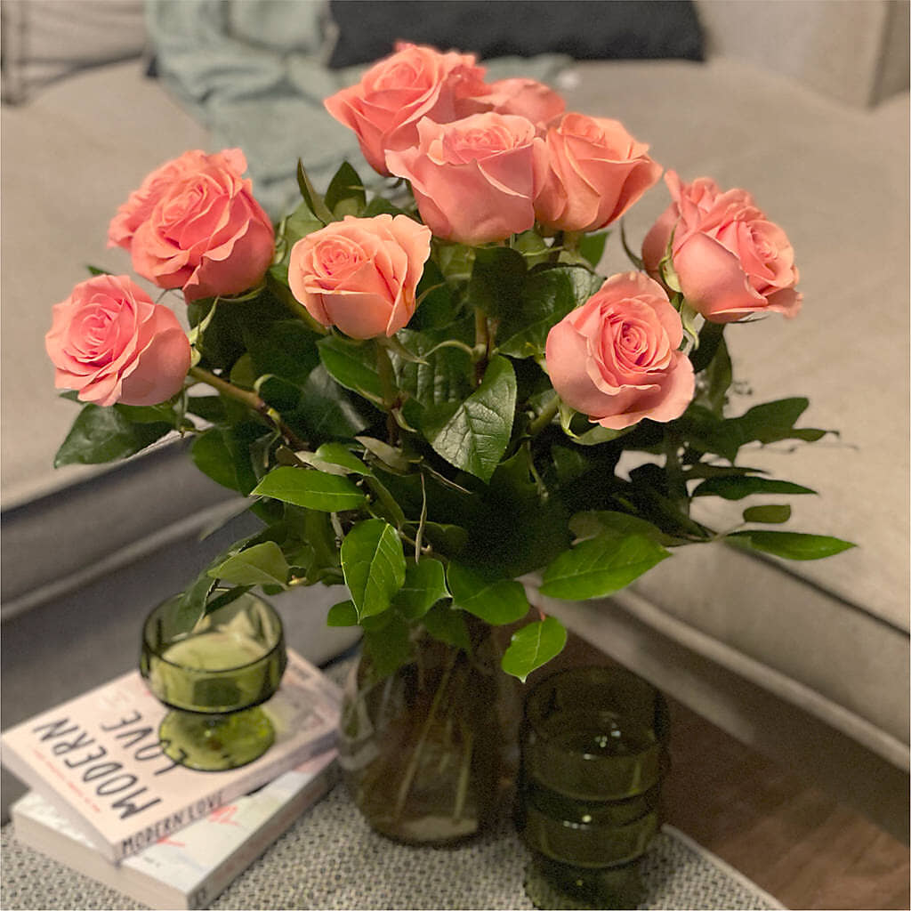 Long Stem Pink Rose Bouquet – BENNY'S FLOWERS, Norton VA