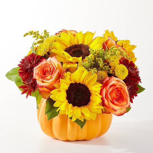 Golden Gourd Pumpkin Bouquet – BENNY'S FLOWERS, Norton VA