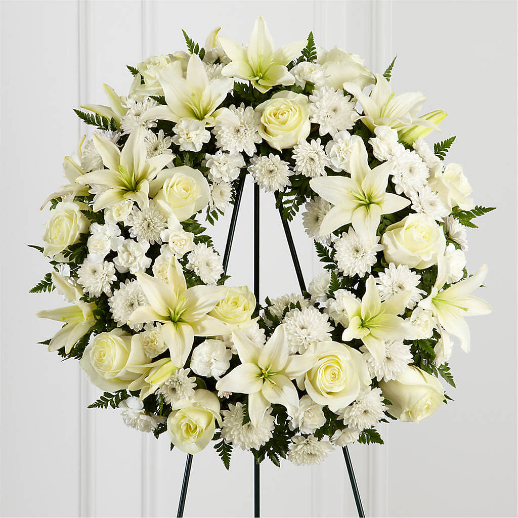 Treasured Tribute Wreath – BENNY'S FLOWERS, Norton VA
