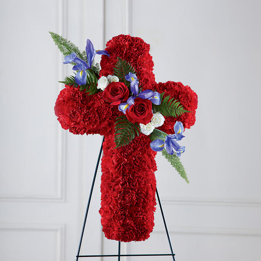 Faithful Hero Floral Cross – BENNY'S FLOWERS, Norton VA