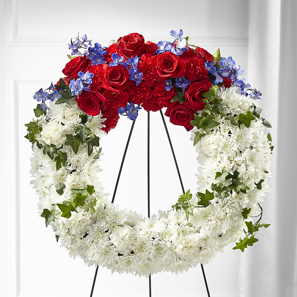 Patriotic Passion Wreath – BENNY'S FLOWERS, Norton VA