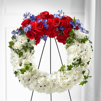 Patriotic Passion Wreath – BENNY'S FLOWERS, Norton VA