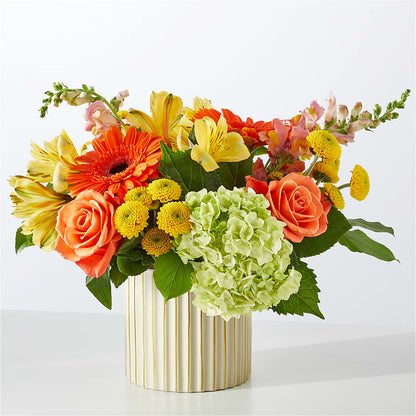 Autumn Sunshine Bouquet with Ivory Vase – BENNY'S FLOWERS, Norton VA