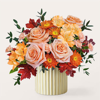 Spiced Latte Bouquet with Ivory Vase – BENNY'S FLOWERS, Norton VA