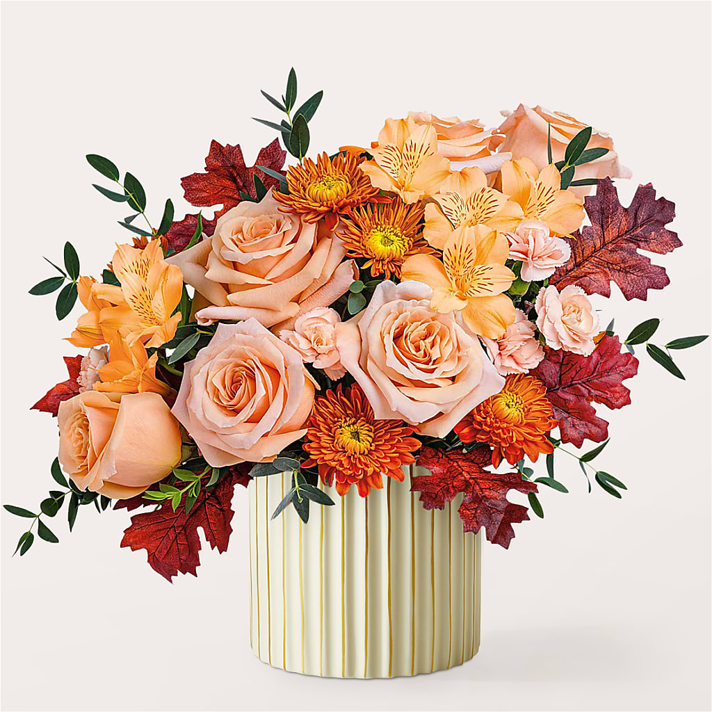 Spiced Latte Bouquet with Ivory Vase – BENNY'S FLOWERS, Norton VA