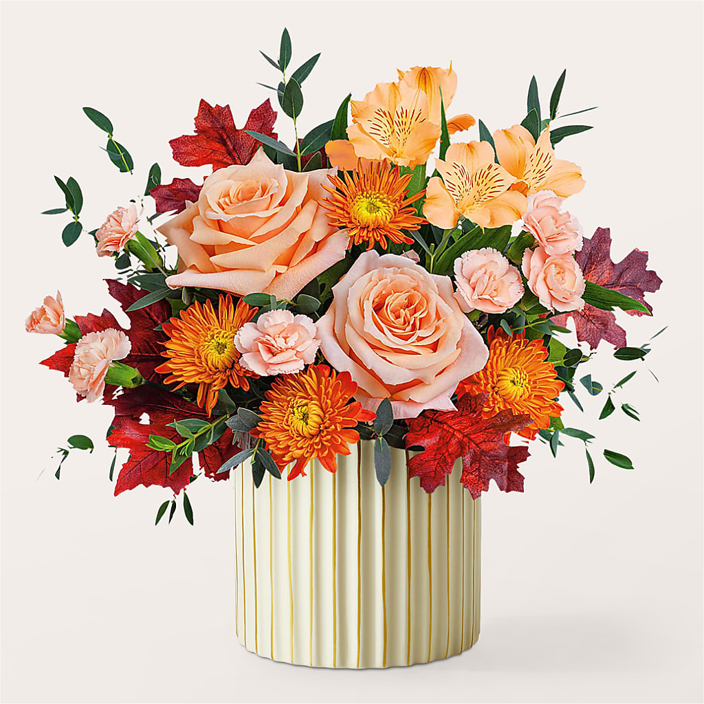 Spiced Latte Bouquet with Ivory Vase – BENNY'S FLOWERS, Norton VA
