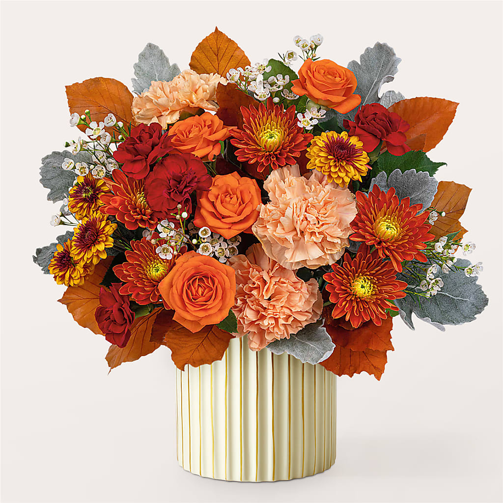 Merlot Bouquet with Ivory Vase – BENNY'S FLOWERS, Norton VA