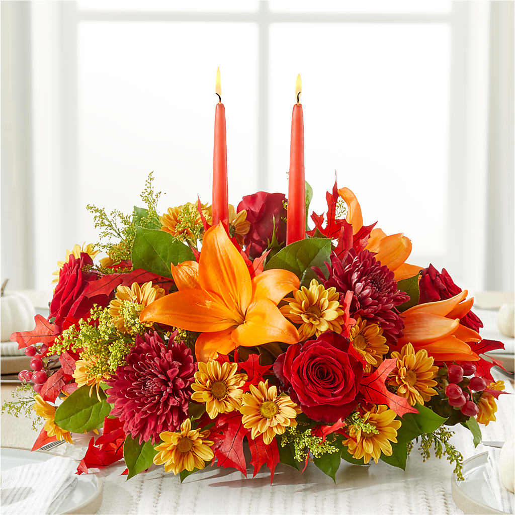 Autumn's Embrace Centerpiece – BENNY'S FLOWERS, Norton VA