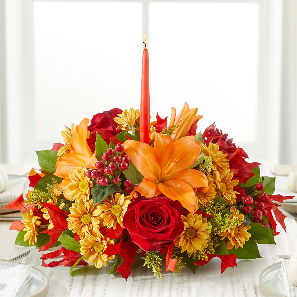 Autumn's Embrace Centerpiece – BENNY'S FLOWERS, Norton VA